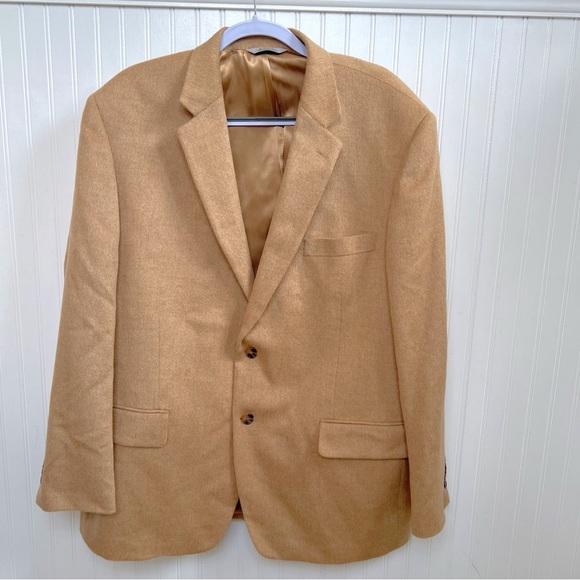 W.H Belk Vintage Tan 100% Camel Hair Men’s Blazer Sport Jacket Size 46 Regular - Picture 1 of 7